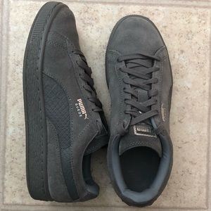 Gray Puma Suede Sneakers